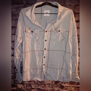 Katin Blue Plaid Shacket Flannel sz Large